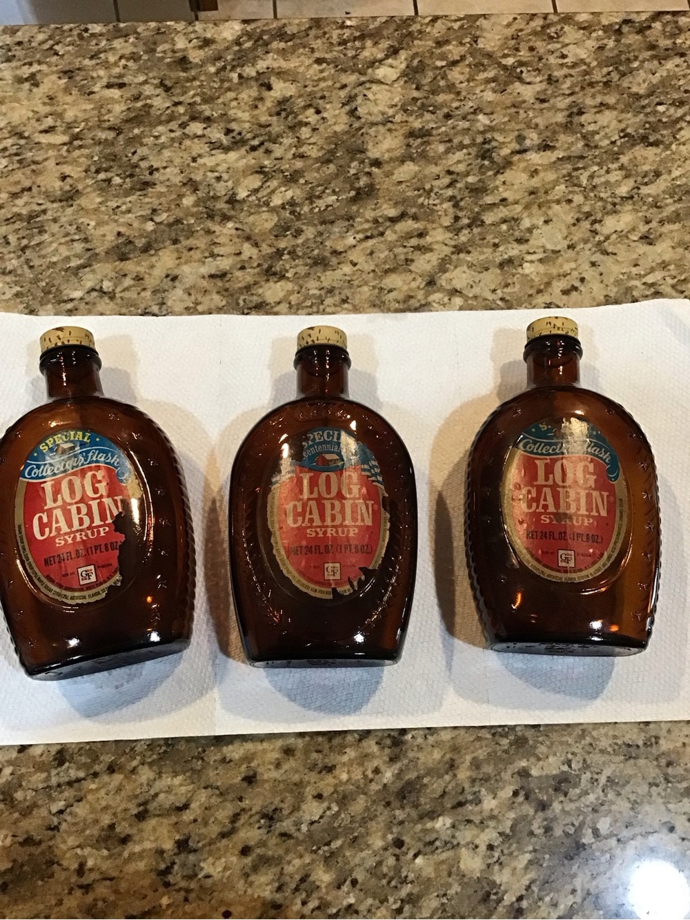 Vintage Collectors Log Cabin Glass 1976 bottles